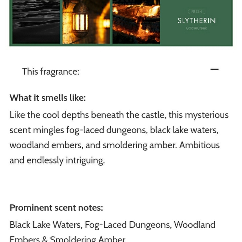 Goose Creek Slytherin 3-Wick Harry Potter Green Grey Candle New - Picture 8 of 8